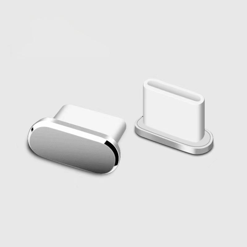 2 Stück Metall Typ-C Staubschutzstecker, Typ C Ladeanschluss Stecker Schutzkappen für Samsung Huawei Xiaomi Handy Staubschutzstecker Kappen