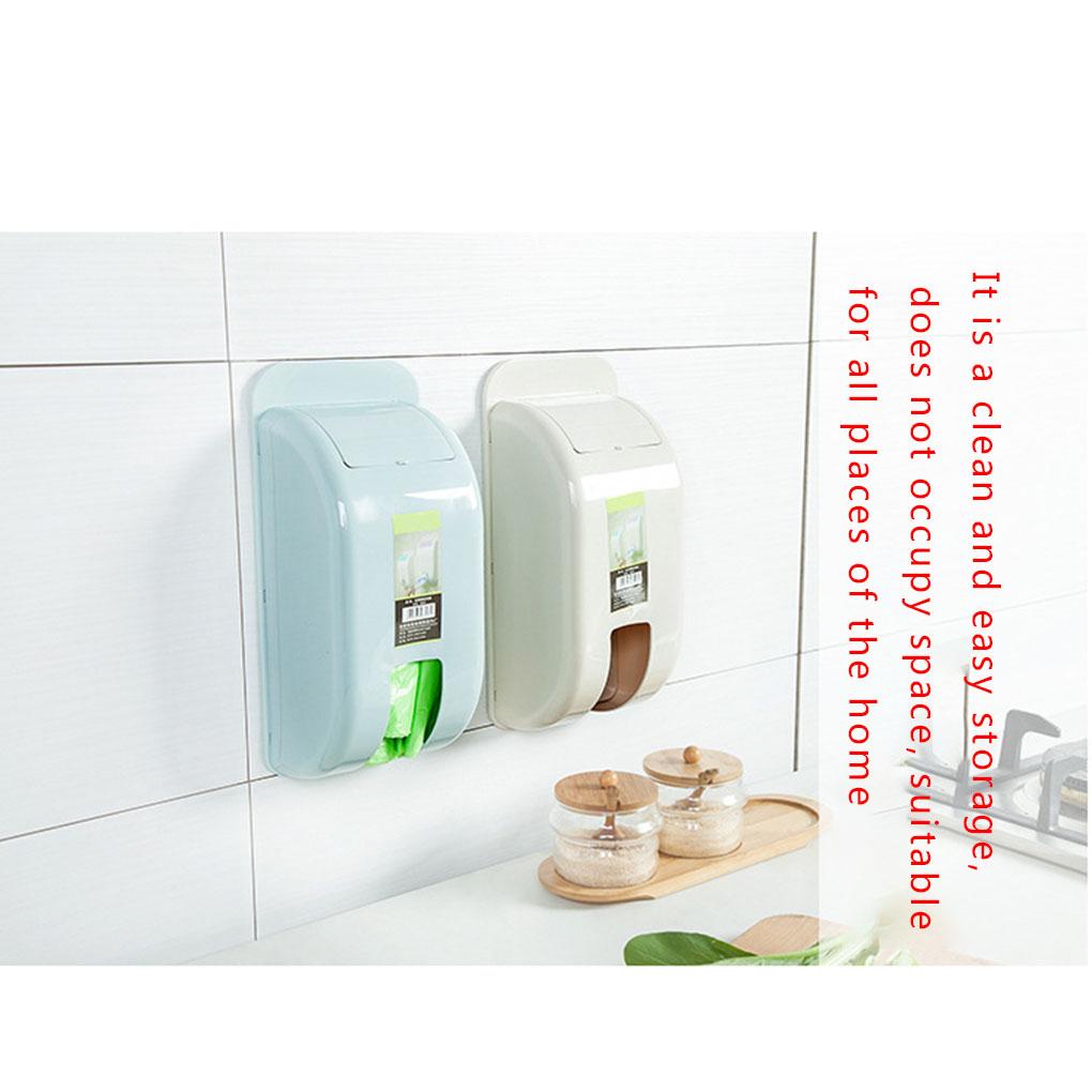 Grocery Bag Holder Wall Mount Storage Rack Dispenser Plastic Home Kitchen Organizer Garbage Bags Storing Box
