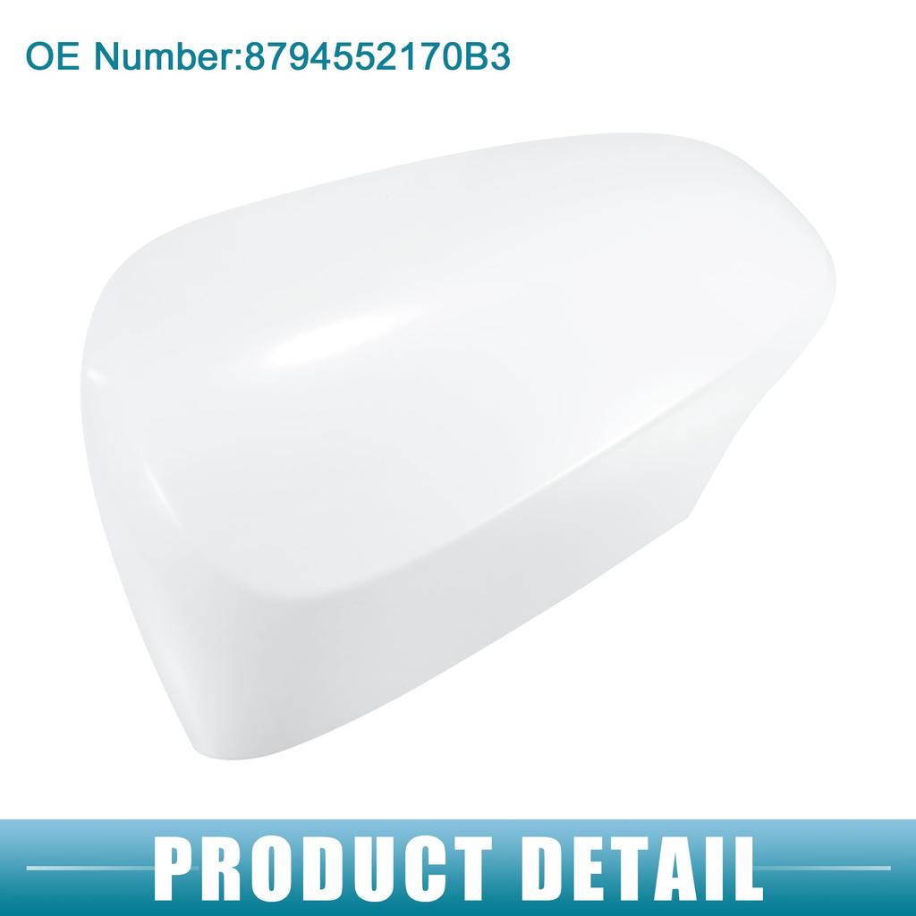 ABSOPRO Rearview Mirror Cover Part Number Left Door Mirror Cover for Toyota Prius C ABS White Cap, 8794552170B3, 2012-2018, Plastic,