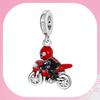 Auto Elettrica Camper Van Scooter Rosa Bicicletta Jeep Moto Ciondoli Perline Adatti a Braccialetti Originali Accessori Gioielli Fai da Te