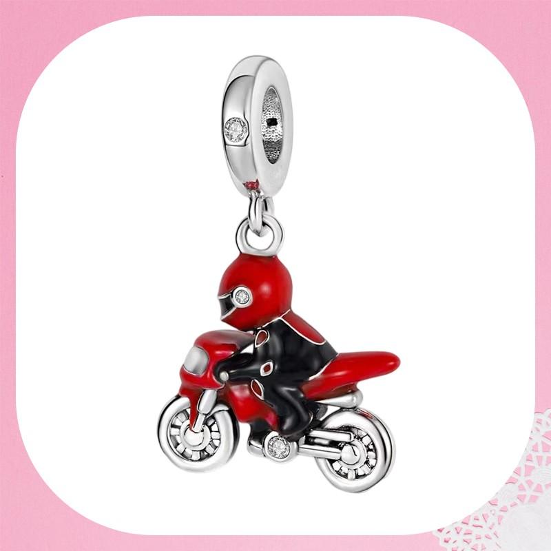 Auto Elettrica Camper Van Scooter Rosa Bicicletta Jeep Moto Ciondoli Perline Adatti a Braccialetti Originali Accessori Gioielli Fai da Te