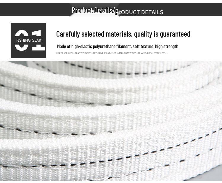 Przemysłowy Biały Płaski Pasowy Zawiesie Dźwigowe Holownicze, Zawiesie Do Podnoszenia o Udźwigu 2/3/5/10 Ton, Dostępne w Długościach 6/8 Metrów