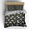 Large daisies, black background. Bedding sets Duvet cover sets Duvet covers Pillowcases(1*Duvet Cover 2*Pillowcases without duvet insert)