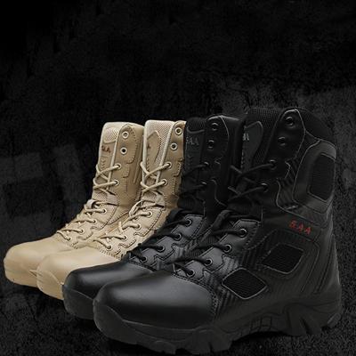 Desert Boots Herr Hög hjälp Utomhus Zipper Hög hjälp Militärstövlar Herr Special Forces Stor storlek Tactical Desert Boots