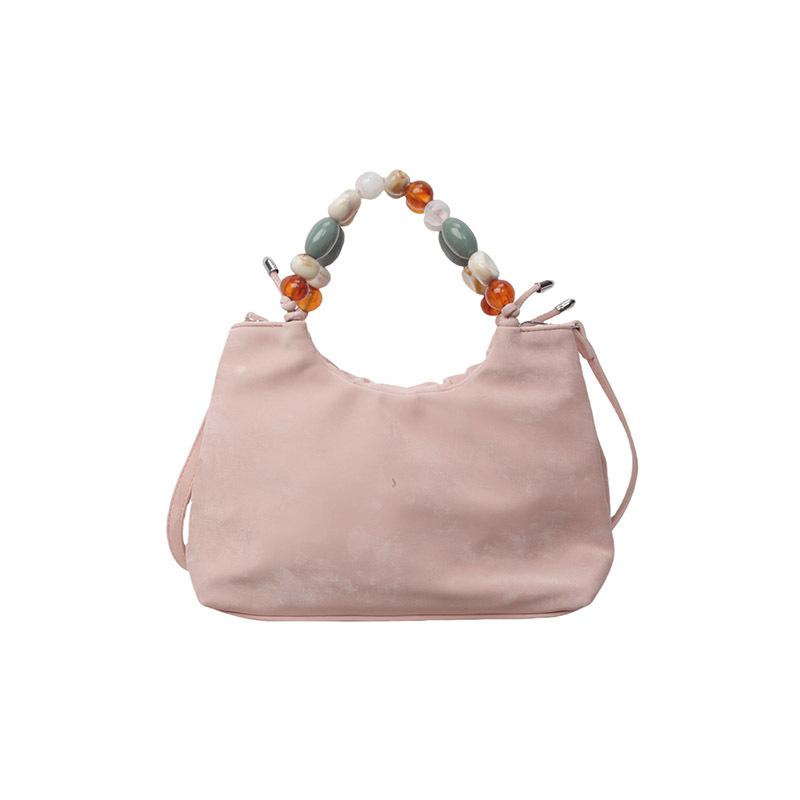 Exquisite Colorful Beaded Crossbody Bag  New Women's Soft PU Magnetic Buckle Closed Underarm Bags Leisure Vacation Handbag