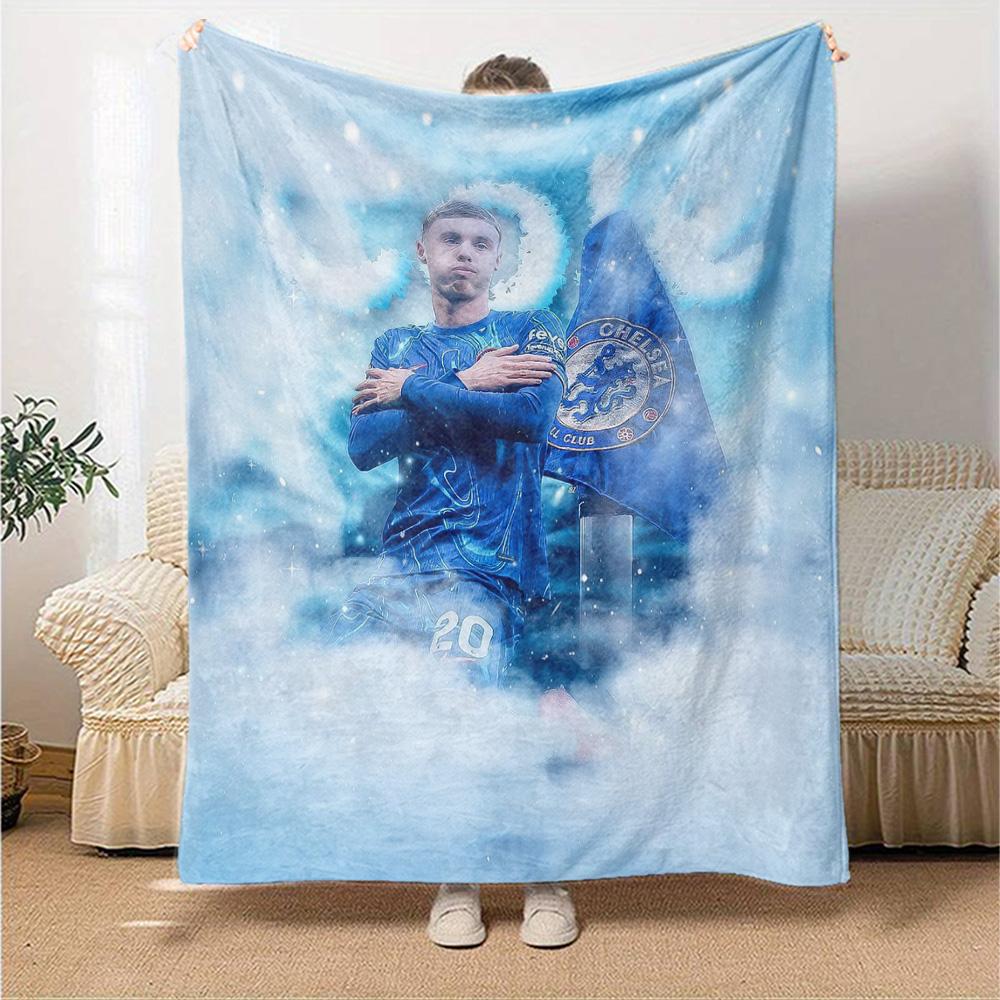 Chelsea Fc Football Player Blanket Durable Comfort Perfect for Office Chair Livingroom Picnics Four Seasons Multipurpose Stylish Decor