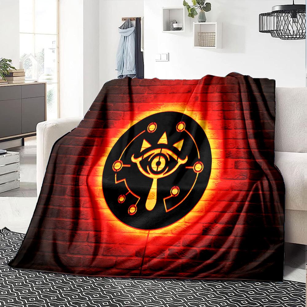 1pc Eerie Eye Symbol Light flannel Blanket for Super Soft Cute Comfort Blanket for Travel Bedding Couch Sofa Blanket Y82554