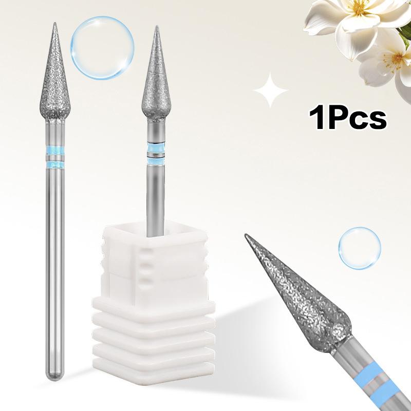 Sharp Cone Cuticle Clean Nail Drill Bit Professional Carbide Bit For Gel Polish Removal Durable Manicure Tools Nail Techs синий