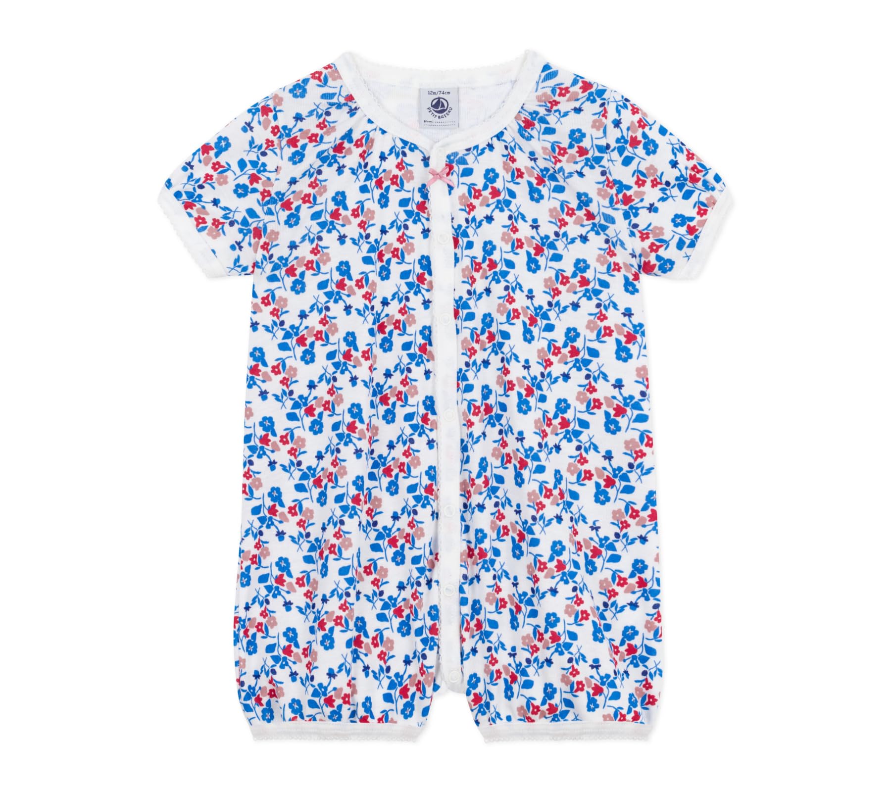 

Короткий ромпер A0CP5 3 месяца 60см [Petit Bateau] Молочный/Разноцветный