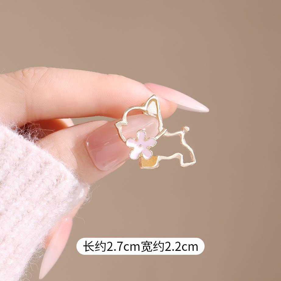 

Антибликовый корсаж женский золотой милый щенок в виде цветущей вишни брошь высокого класса женский костюм булавка аксессуары небольшой артефакт ювелирные изделия