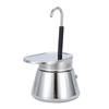 Tragbarer Edelstahl Moka Topf Italienischer Espresso DIY Röhren Kaffeekocher Outdoor Camping Kaffeeausrüstung Set