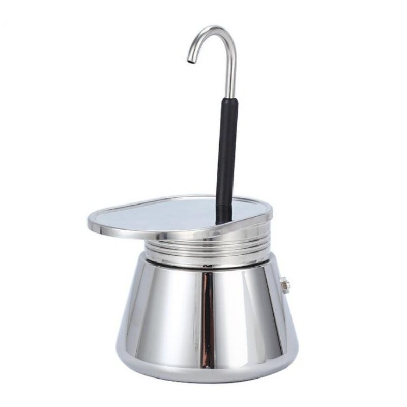 Tragbarer Edelstahl Moka Topf Italienischer Espresso DIY Röhren Kaffeekocher Outdoor Camping Kaffeeausrüstung Set