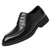 Inner height-increasing leather shoes men's 8cm 2025 spring new business dress pointed derby shoes leather commuter shoes