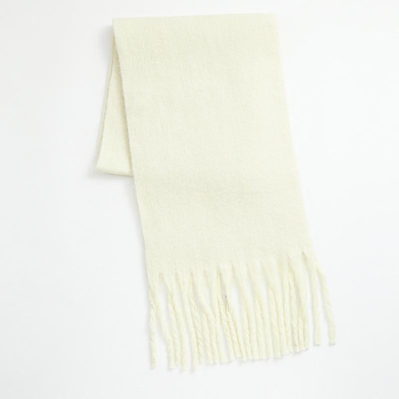 Imitation Cashmere Scarf Soft and Waxy Thickened Men's Thick Tassel Woolen Scarf Women's Winter Solid Color Autumn and Winter Scarf