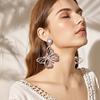Exquisite Butterfly Rhinestone Earrings Shining Crystal Jewelry Bridal  Earrings  Banquet