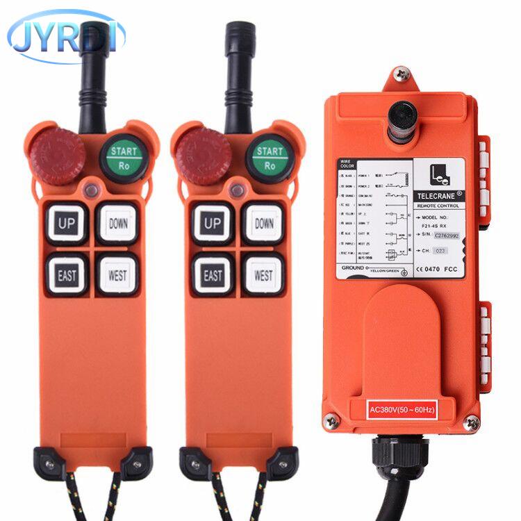 F21-4S 4 Buttons Single Speed Industrial Wireless Radio Crane Remote Control Switches Hoist Track Crane Lift Controller
