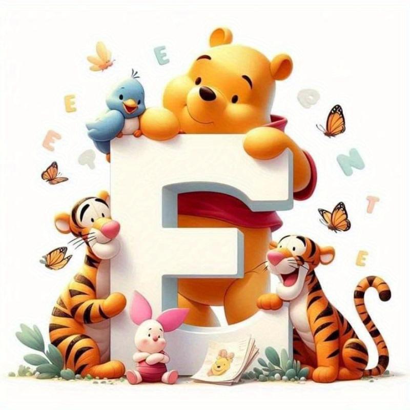 Full Drill Diamond Mosaic Winnie Pooh DIY Cartoon Painting Piglet Cross Stitch Tigger 26 Letters Embroidery Home Decor