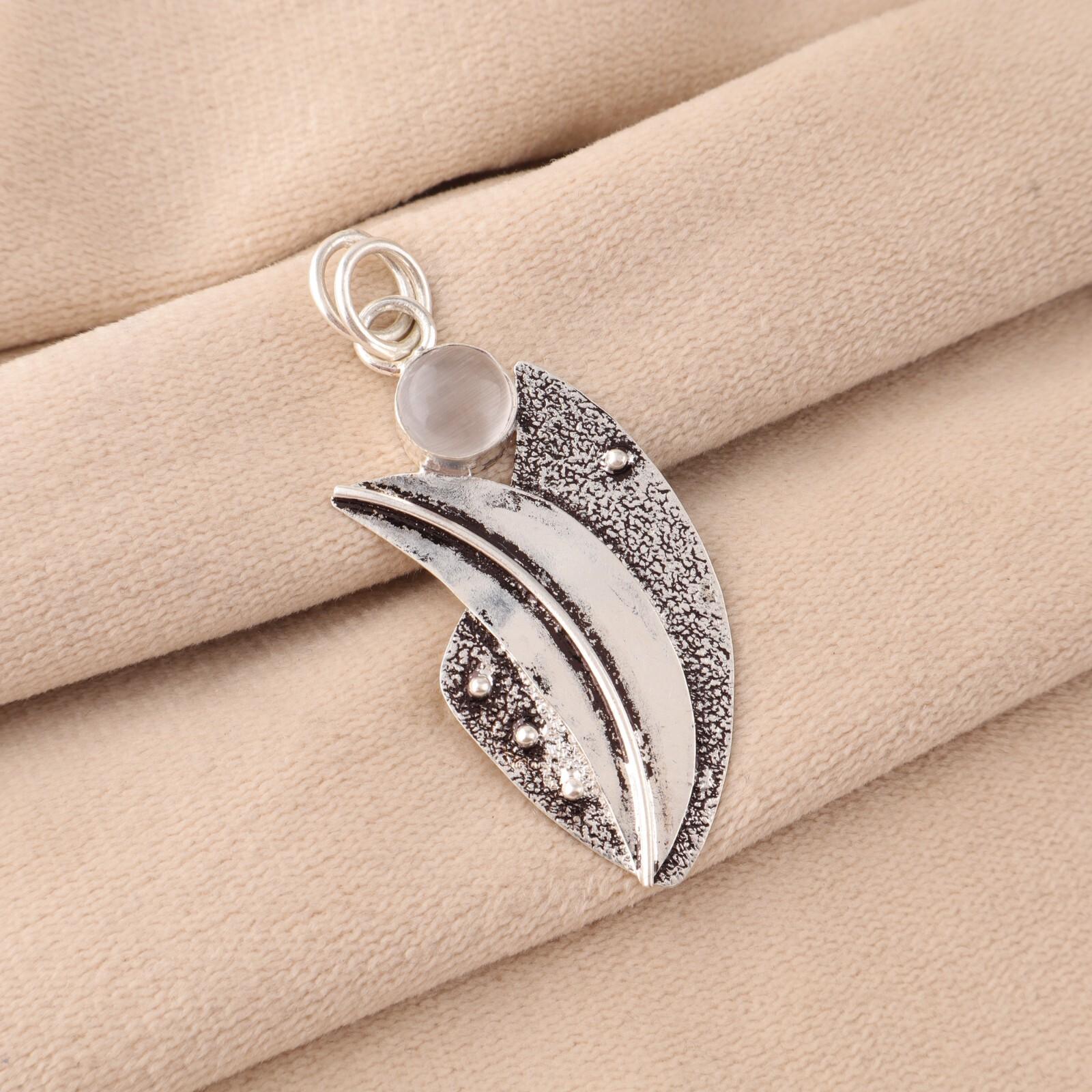 

Selenite Gemstone 925 Sterling Silver Jewelry Handmade Women s Silver Pendant PP-36-44
