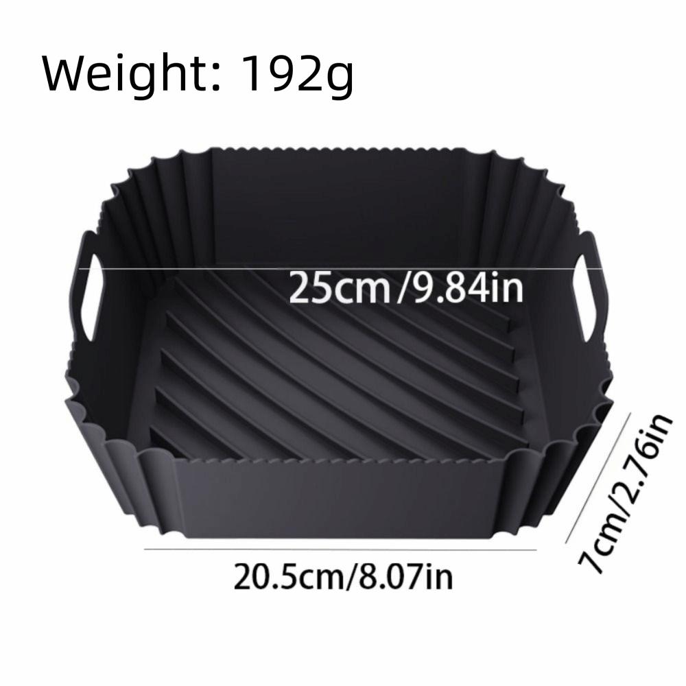 Baking Mold Silicone Airfryer Basket Liners Non-Stick Reusable Silicone Baking Tray Square Shape Air Fryer Liners Cooking