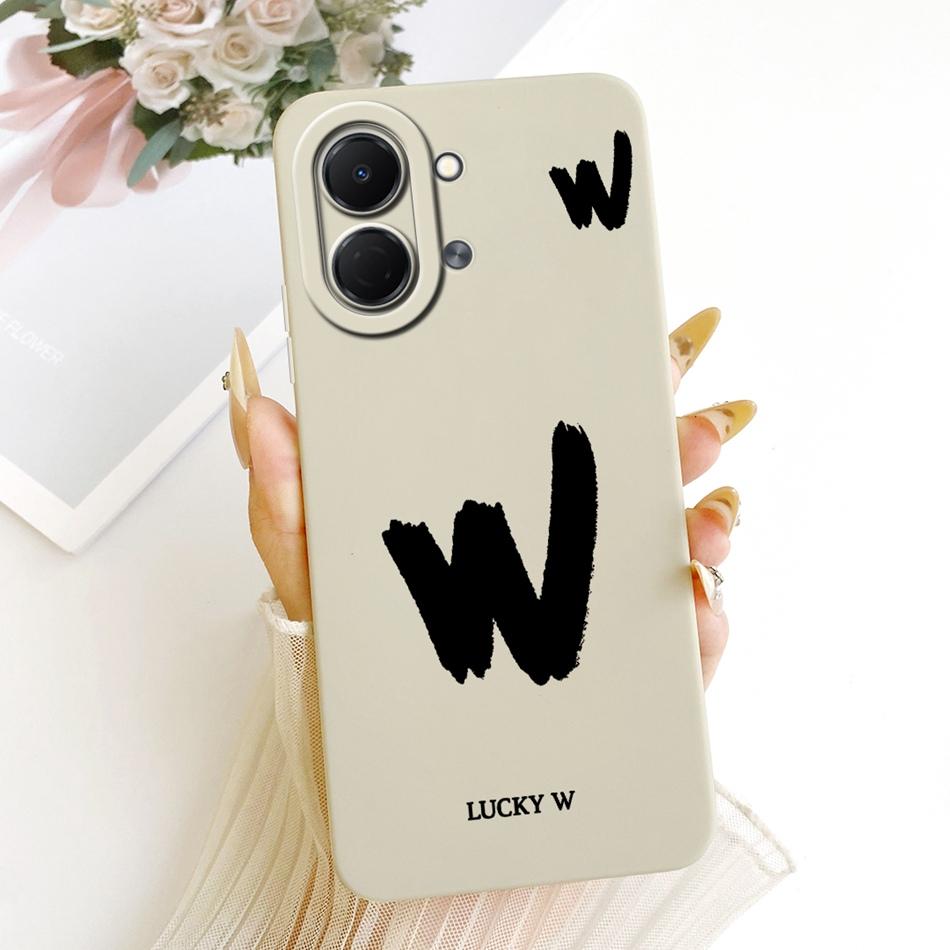 For Tecno Spark Go 3 2026 Lucky Initial Letter Phone Case For Tecno Spark Go3 KN3 Soft Silicone Shockproof Cases Bumpers