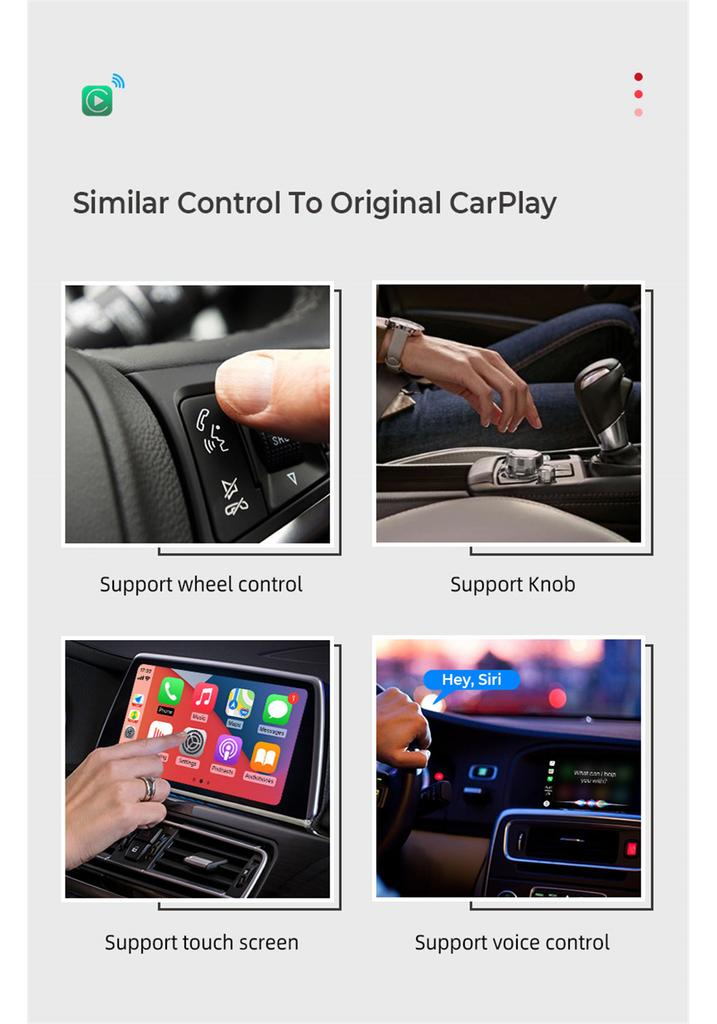 Wireless Carplay Adapter USB Dongle, Convert Factory Wired Carplay To Wireless