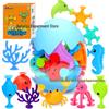 Colorful Sea-Themed Suction Cup Bath Toys Set for Kids