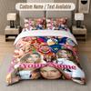 Roxy Dekker 3Pcs Bedding Set, Personalized Custom Name Text, 1 Duvet Cover & 2 Pillowcases For Bedroom