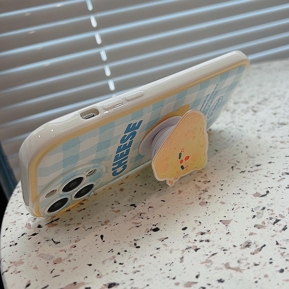 Cheese Suitable for 14 Apple 16 Mobile Phone Case Iphone15plus New 13pro Silicone 12 Bracket 11 Soft Cover X