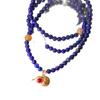 Vintage High-End Natural Lapis Lazuli Old Beeswax White Crystal Multi-Circle Bracelet Bracelet.