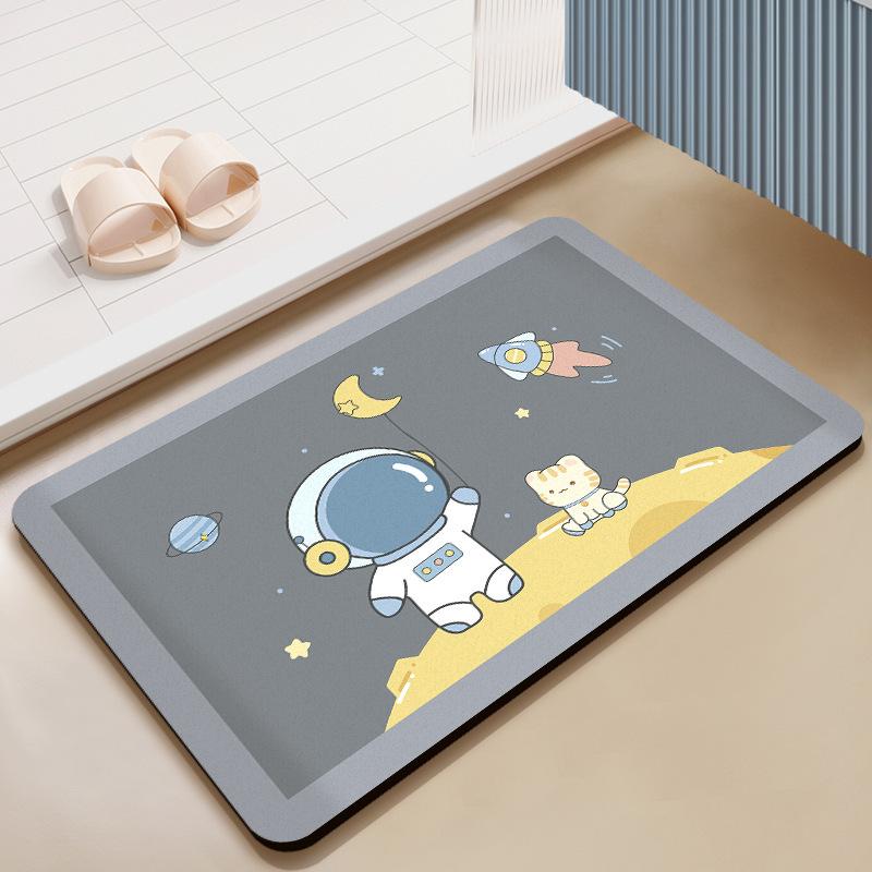 Household Diatomaceous Mud Quick Drying Soft Floor Mat Bathroom Absorbent Non-slip Toilet Toilet Carpet Thickened