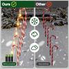 Christmas Candy Cane Lights 8 Modes Timer Remote Waterproof Battery Operated Pathway Marker Garden Landscape Decor Lawn Lights