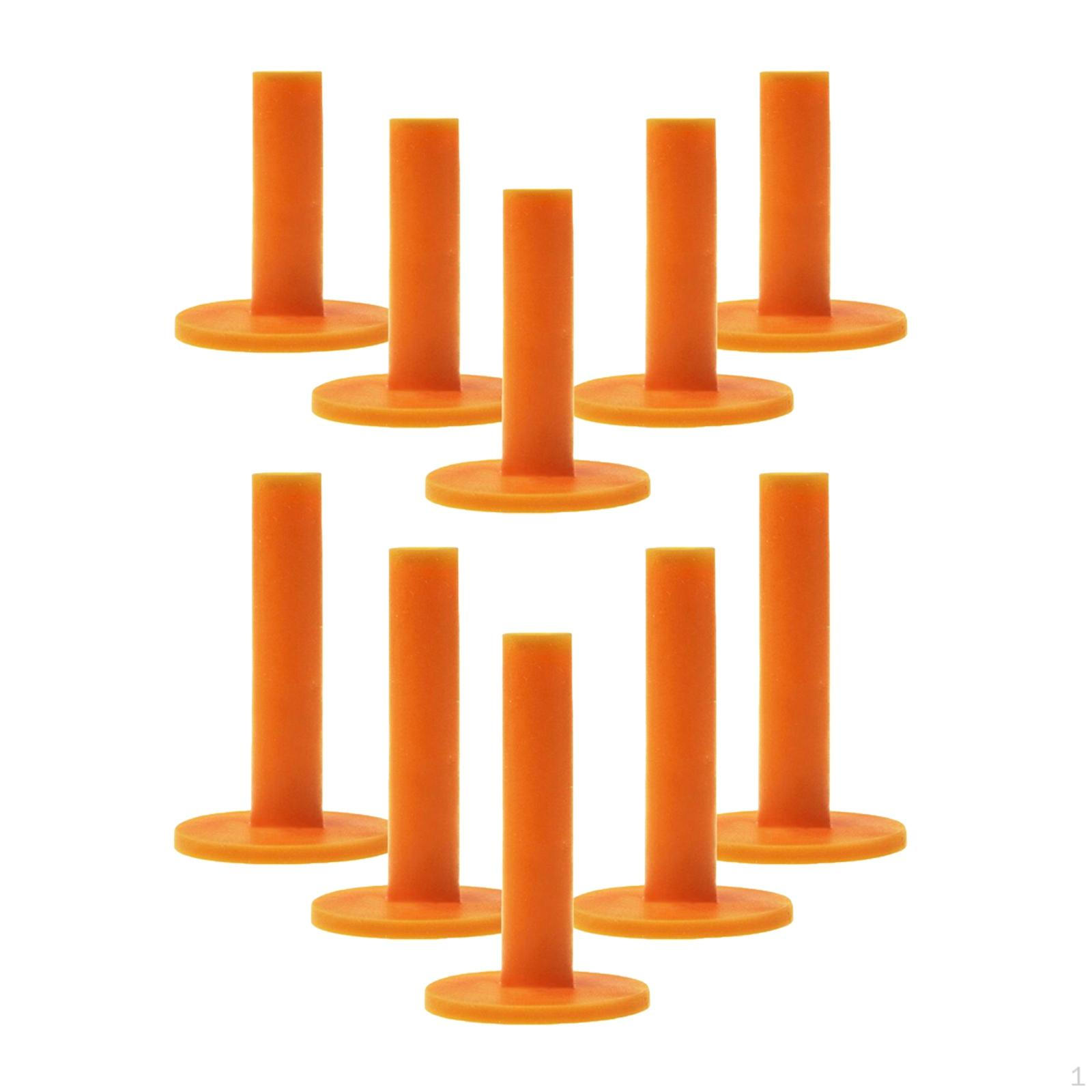 

10x Unbreakable Golf Tee Holder Range Practice Soft Tees 58/85mm Ball