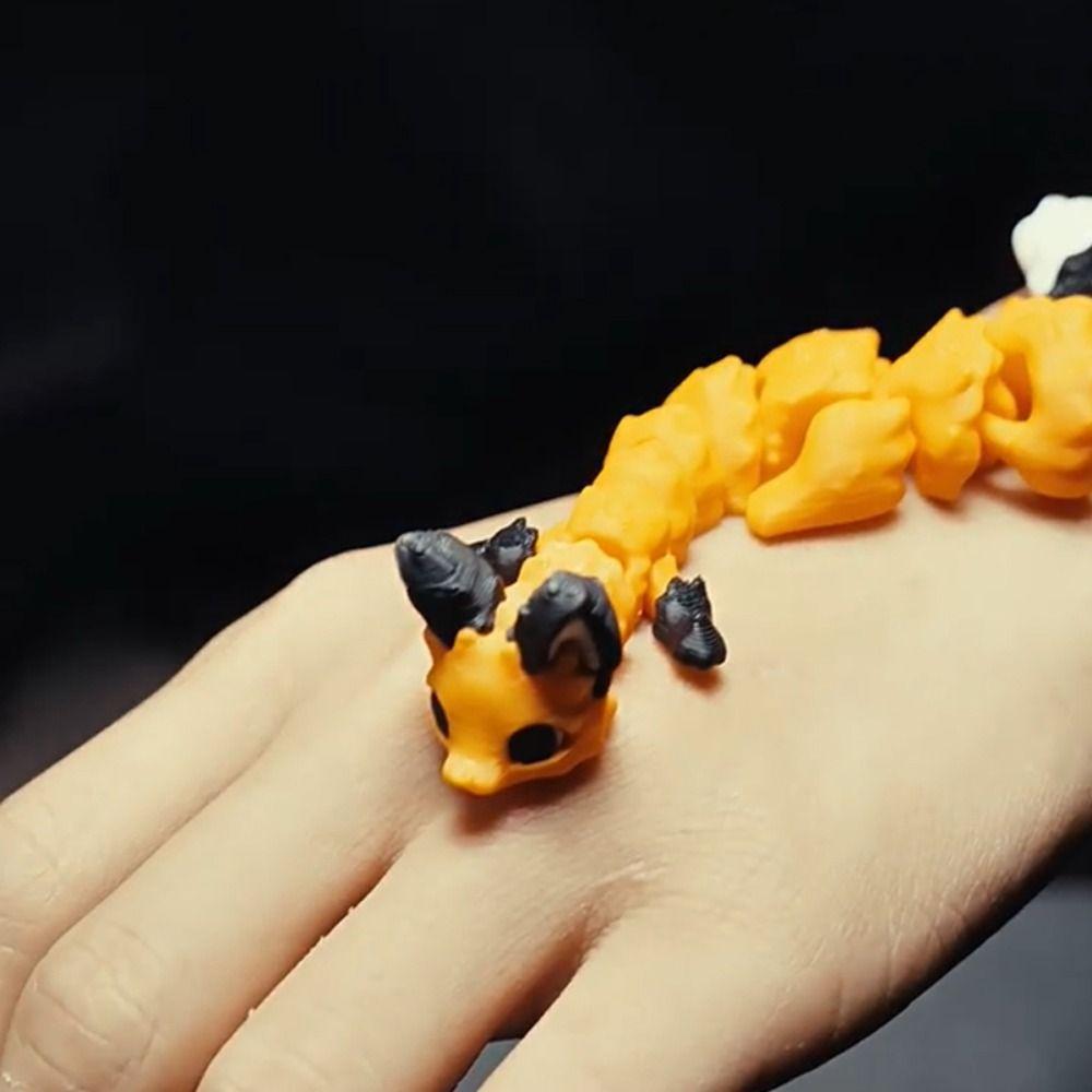 Movable 3D Printed Animal Model Toy Joint Swing Mini Leopard Cat Toy  Desktop Ornament