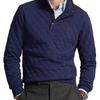 Polo Ralph Lauren SS23 Solid Color Small Pony Embroidered Diamond Pattern Pullover Long Sleeve Sweatshirt Men Sweatshirt Blue 710916640-001