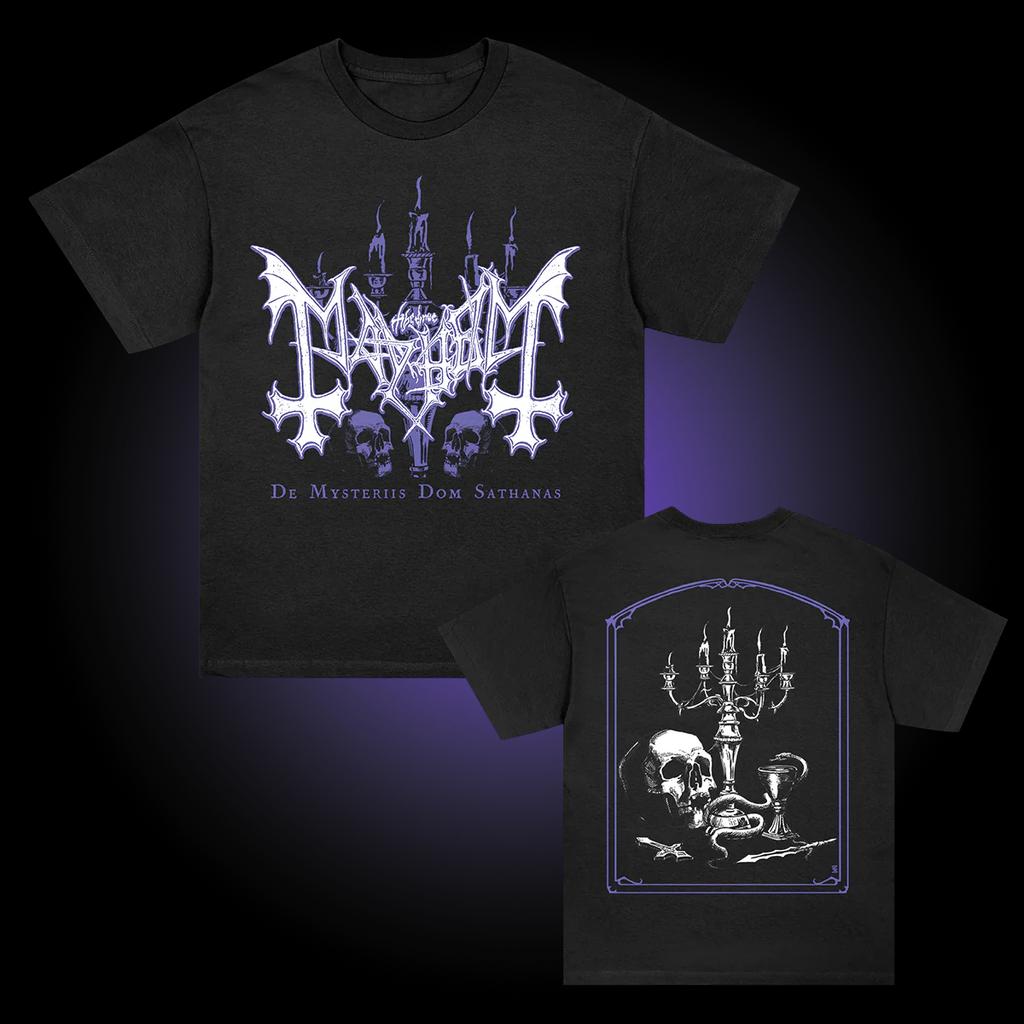 Mayhem Black Metal Band T-shirt Uomo Casual Cotone Vintage Moda Girocollo Manica Corta Comoda