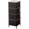 Nitori 4-Tier Slim Chest PST2 Middle Brown Black Storage Organizer