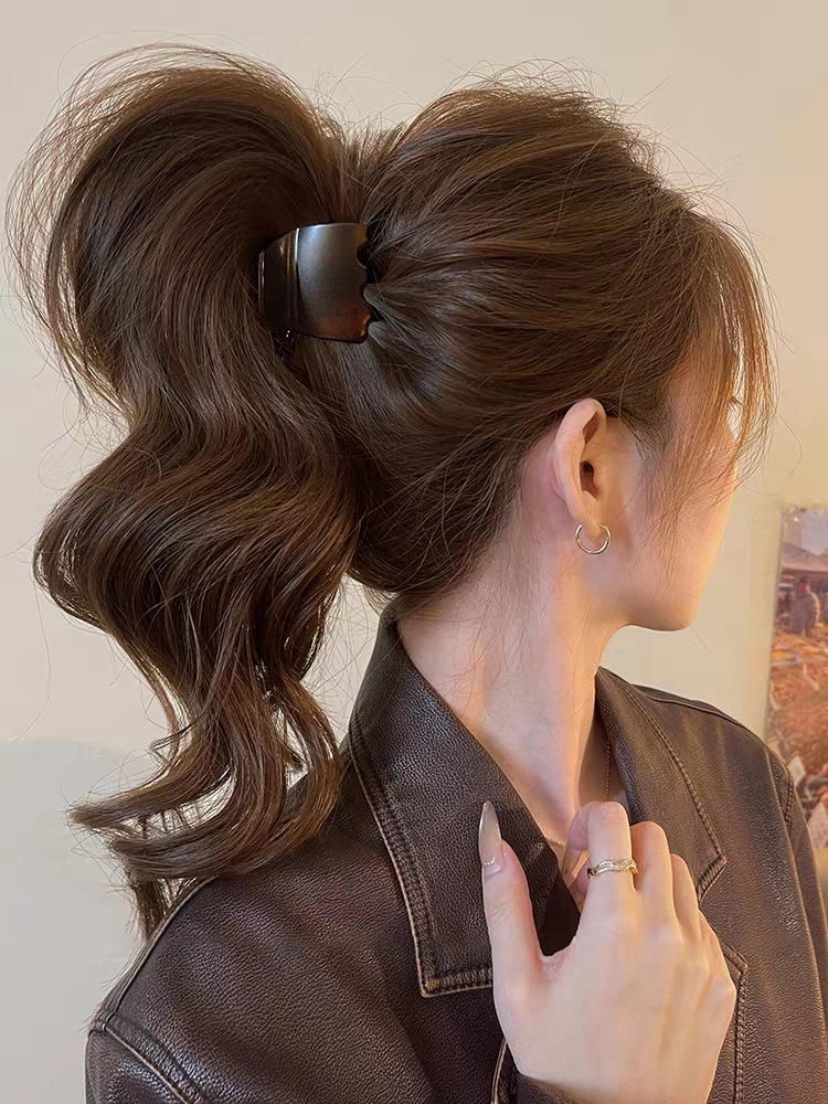 2025 Leopard Print High-End Large Shark Hair Clip for Women