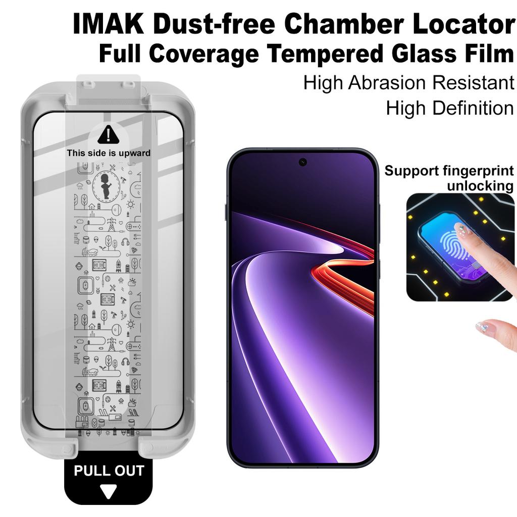 For OnePlus Ace 6 Ultra 5G Glass IMAK Dust-free Cabin Full-screen Tempered Glass Film Supports Fingerprint Unlock
