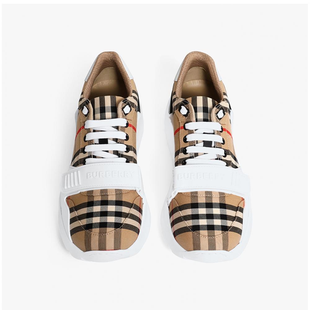 Burberry Check Suede Leather Sneakers A7028