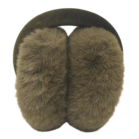 Warm Head Accessories for Winter Women's Ear Muffs, Soft Faux Rabbit Fur Warmers Adjustable Fuzzy Muffs Cycling Sports Commuting, Plush Fluffy