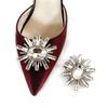 1PC Removable Rhinestones Shoe Clips Fashion High Heel Crystal Charm Buckle Bride Shoes Decoration Shoes Decorations
