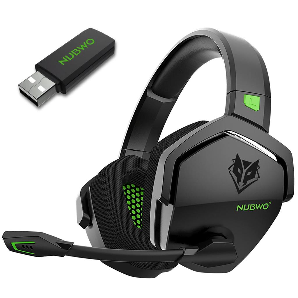 NUBWO G06 Wireless ENC Noise-Cancelling Stereo Gaming Headset, Over-Ear, Bluetooth 2.4G Exclusive
