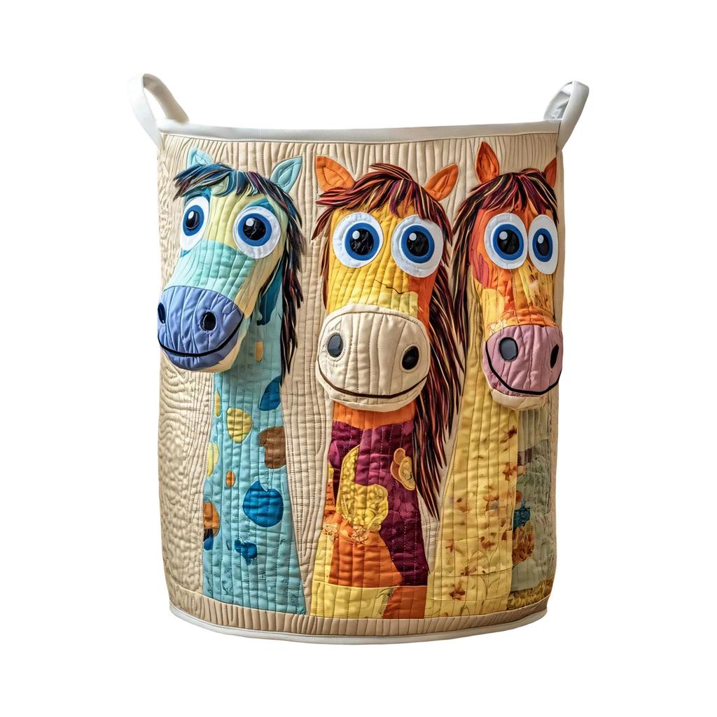 Large Capacity Quilted Fabric Storage Bin Ideal For Dirty Clothes And Household Items Laundry Basket