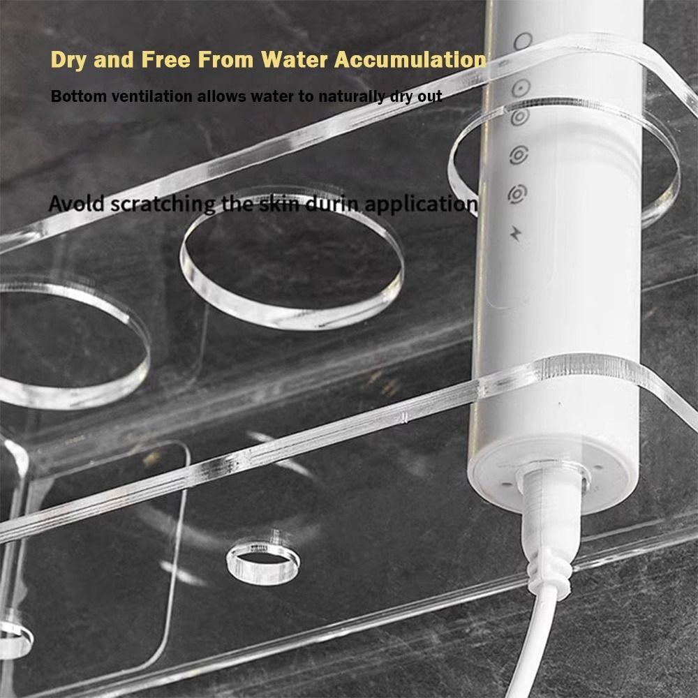 2/3/4 Holes Electric Toothbrush Holder Acrylic Toothbrush Stand  Bathroom Accessories