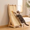 Leaning Cat Scratcher with Wooden Frame Vertical Pet Supply Durable for Cats