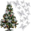 5/10Pcs Glitter Butterflies Christmas Decoration Xmas Tree Sparkling Butterflies Hanging Ornaments Home Decor New Year 2026 Gift