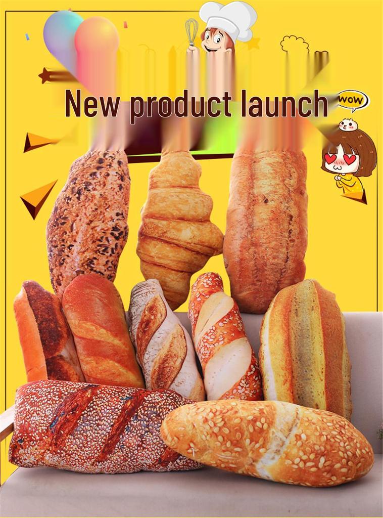 3D Simulation Snack Butter Bread Cushion Pillow for Kids' Birthday Gift