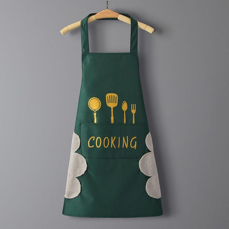 Waterproof & Oil-Proof PVC Logo Apron with Waistband for Kitchen and Catering