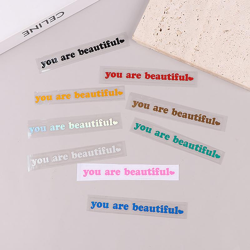 Car Stickers You Are Beautiful Interior Decoration Rear View Mirror Stickers Creative Sport Pvc Vinyl Decals