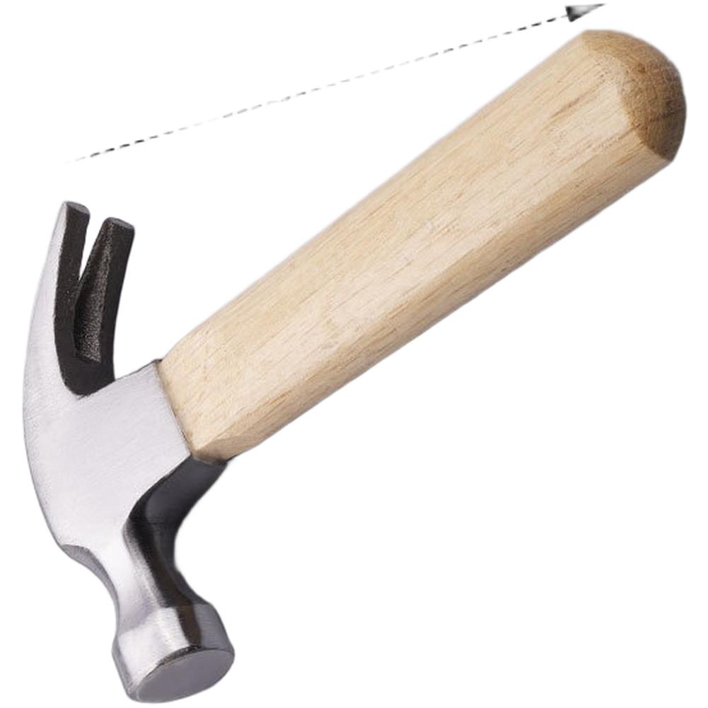 1PCS Multi Purpose Hammer Carbon Steel Head Rubber Smashing Walnut Round Head Wooden Handle Hammer Hand Tool